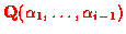 ${\bf Q}(\alpha_1,\ldots,\alpha_{i-1})$