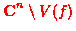 ${\bf C}^n \setminus V(f)$