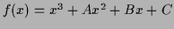 $f(x) = x^3+Ax^2+Bx+C$